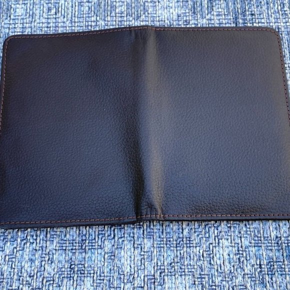 Passport Holder Dark Brown genuine Leather Handmade Card Holder Wallet - Picture 7 of 11